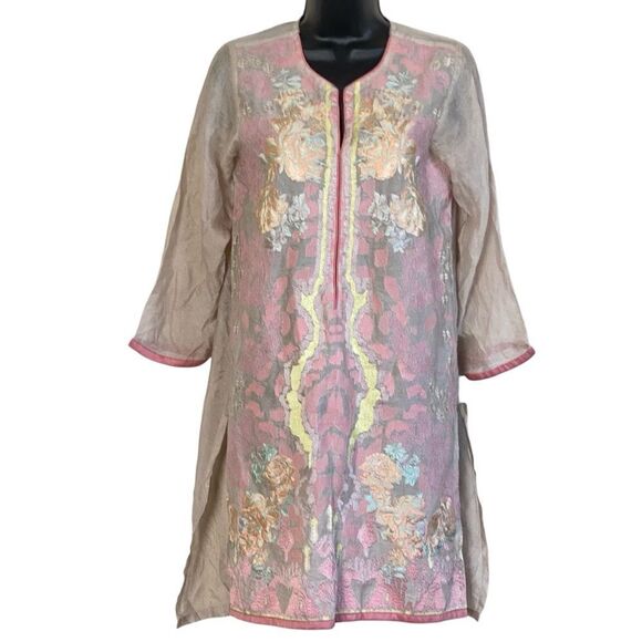 Sana Safinaz Ornate Embroidered Long Tunic Kurta Sz S - Picture 15 of 16